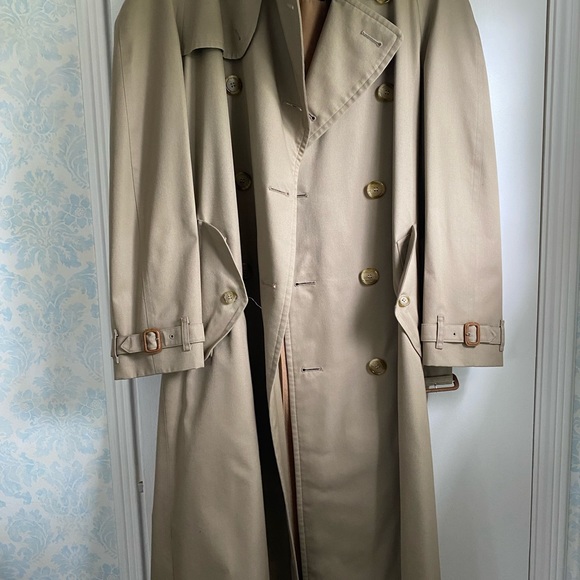 Vintage Burberry Double Breasted Mens Trench Size 38 Long
